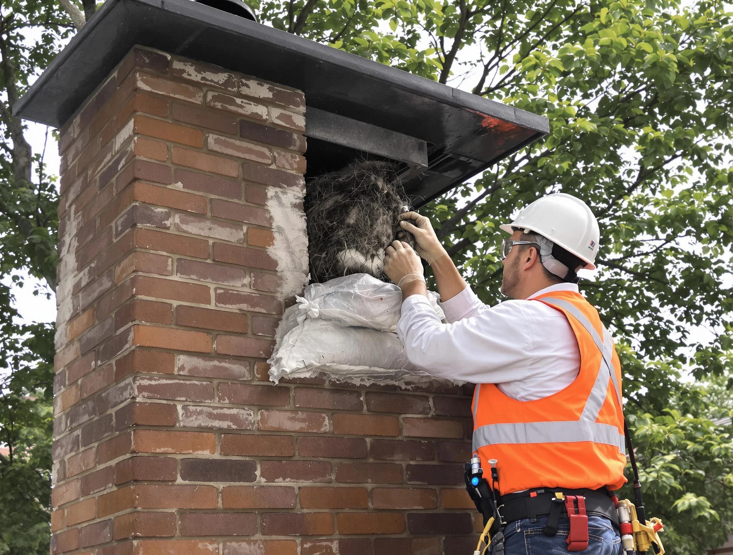 Humane removal of debris and animals by Providence Chimney Sweep in Providence, RI