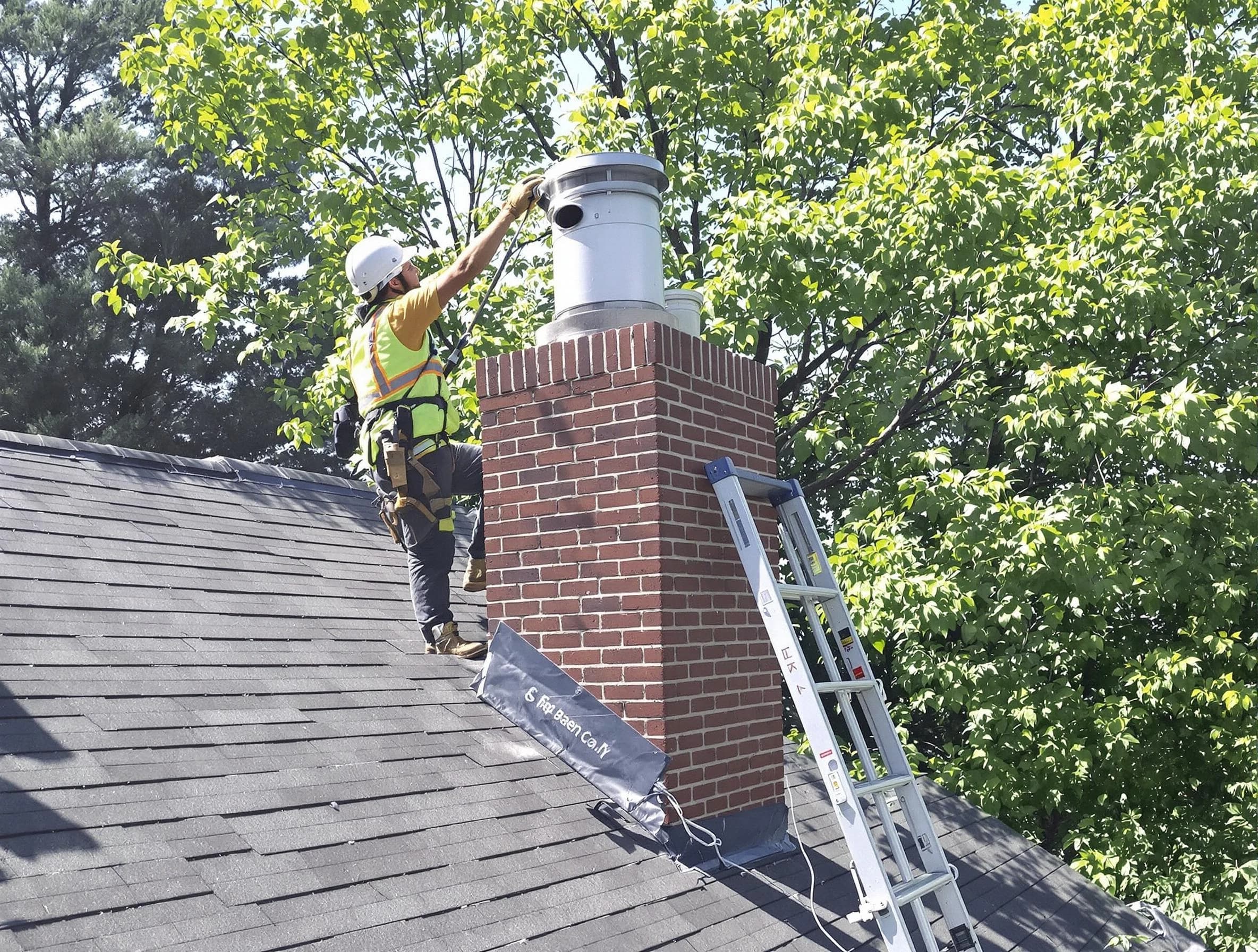 Chimney liner inspection by Providence Chimney Sweep in Providence, RI