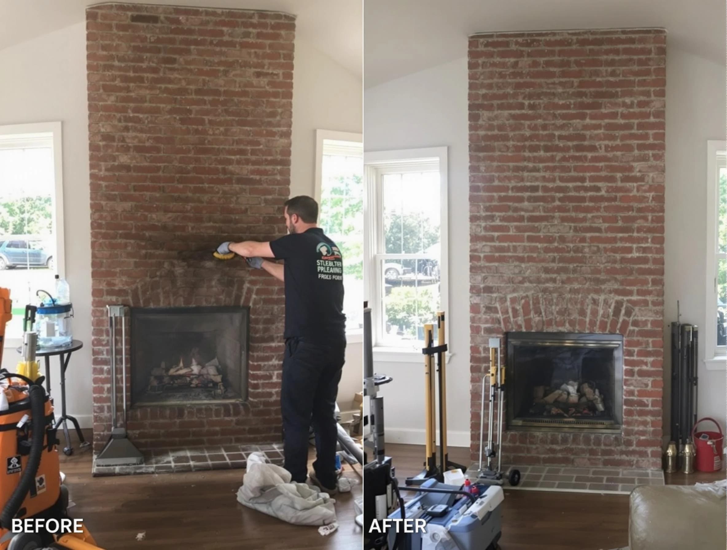 Finished chimney sweeping service by Providence Chimney Sweep in Providence, RI