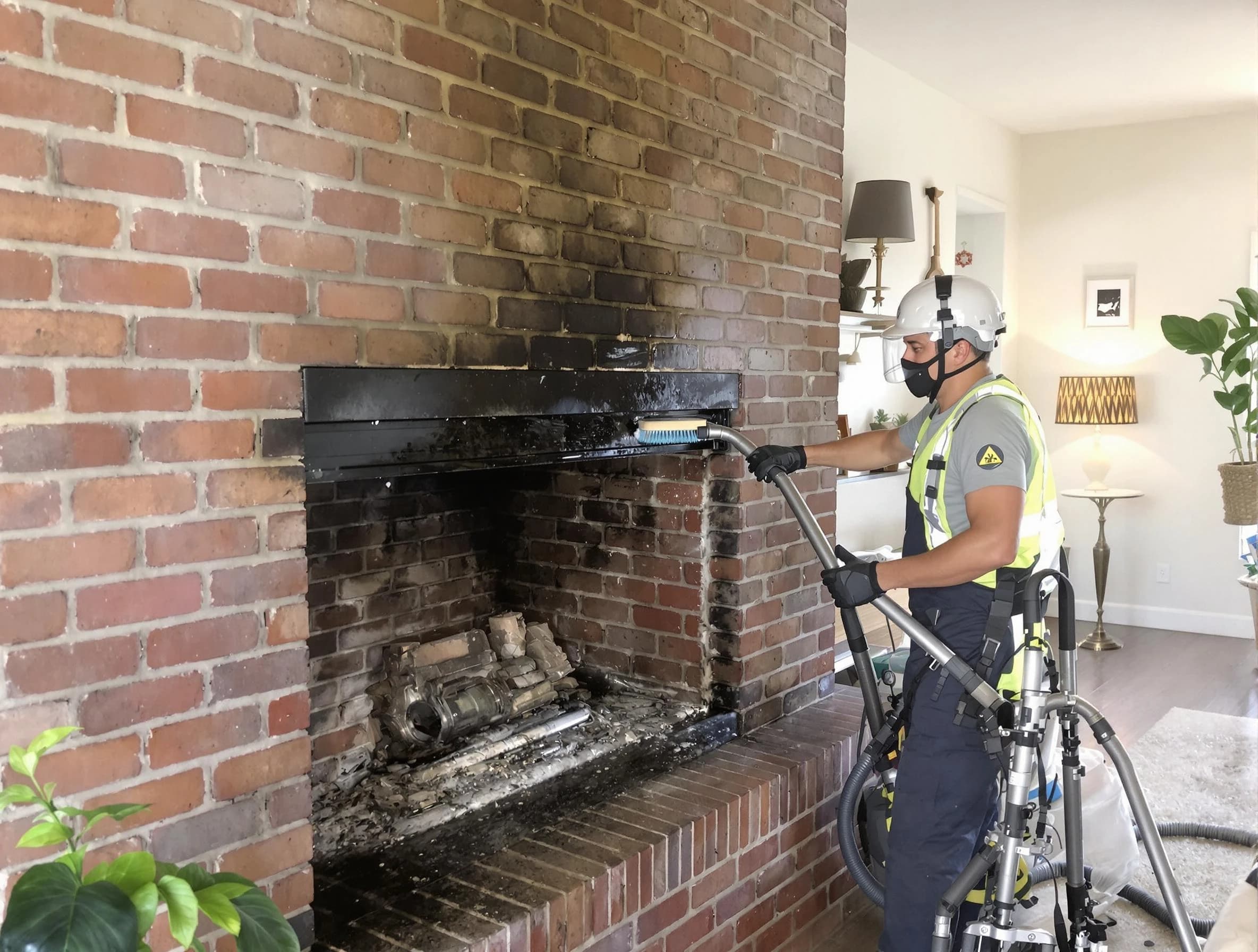 Providence Chimney Sweep providing fireplace cleaning services in Providence, RI