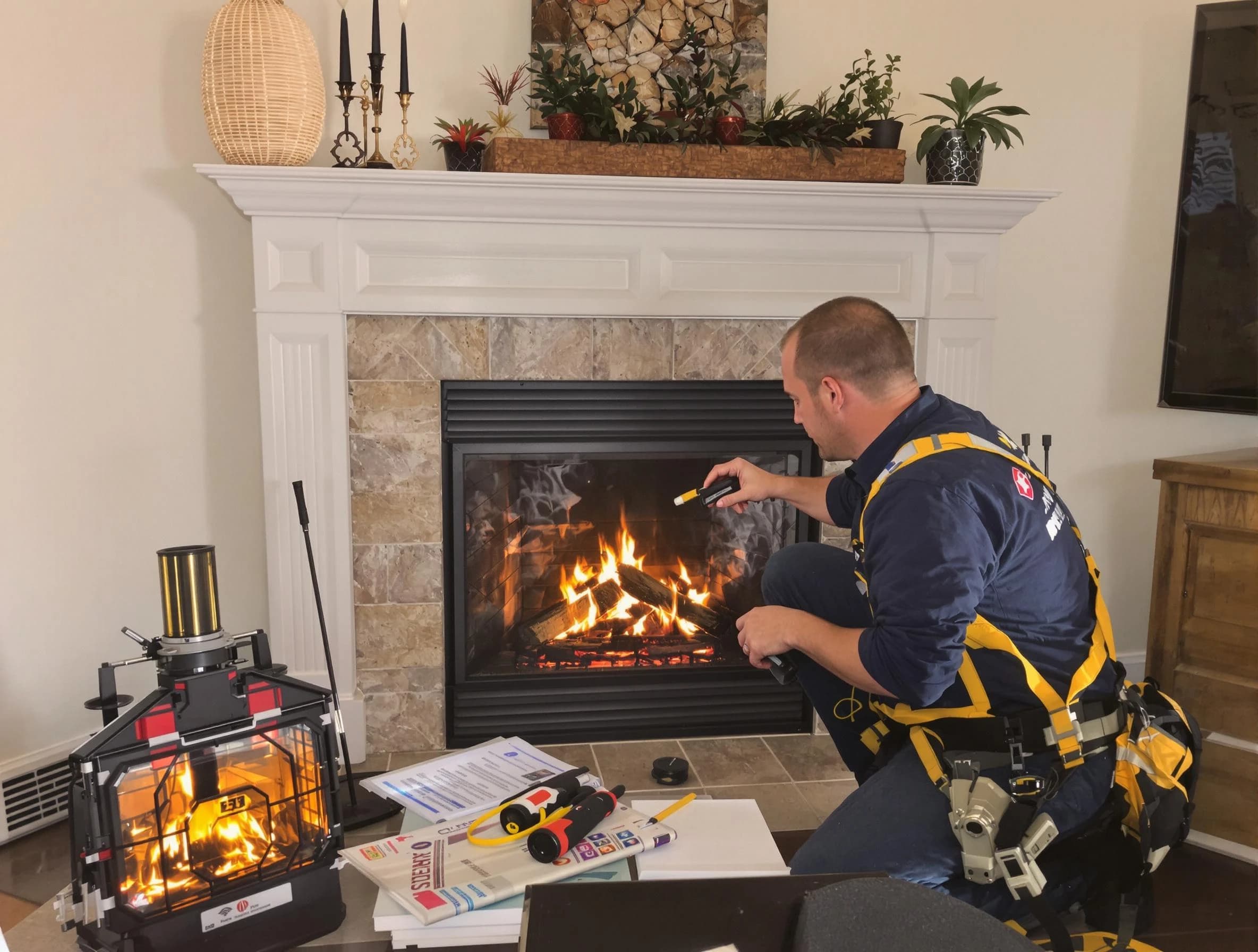 Safety-focused fireplace inspection by Providence Chimney Sweep in Providence, RI