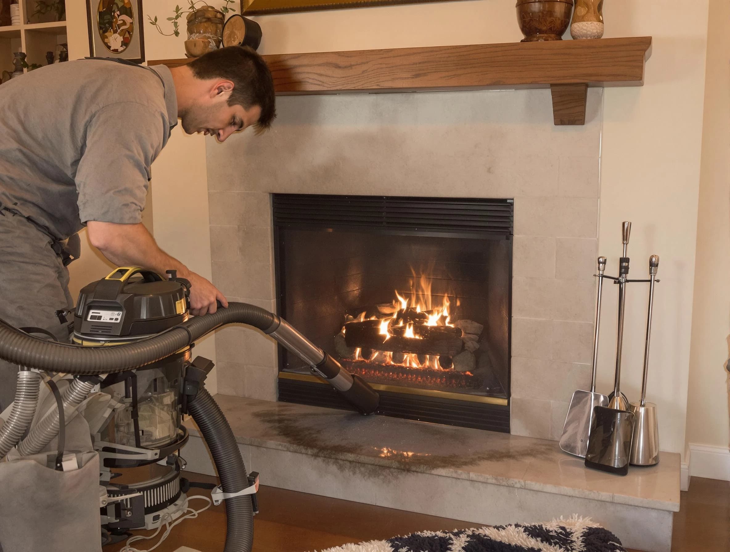 Routine fireplace upkeep by Providence Chimney Sweep in Providence, RI