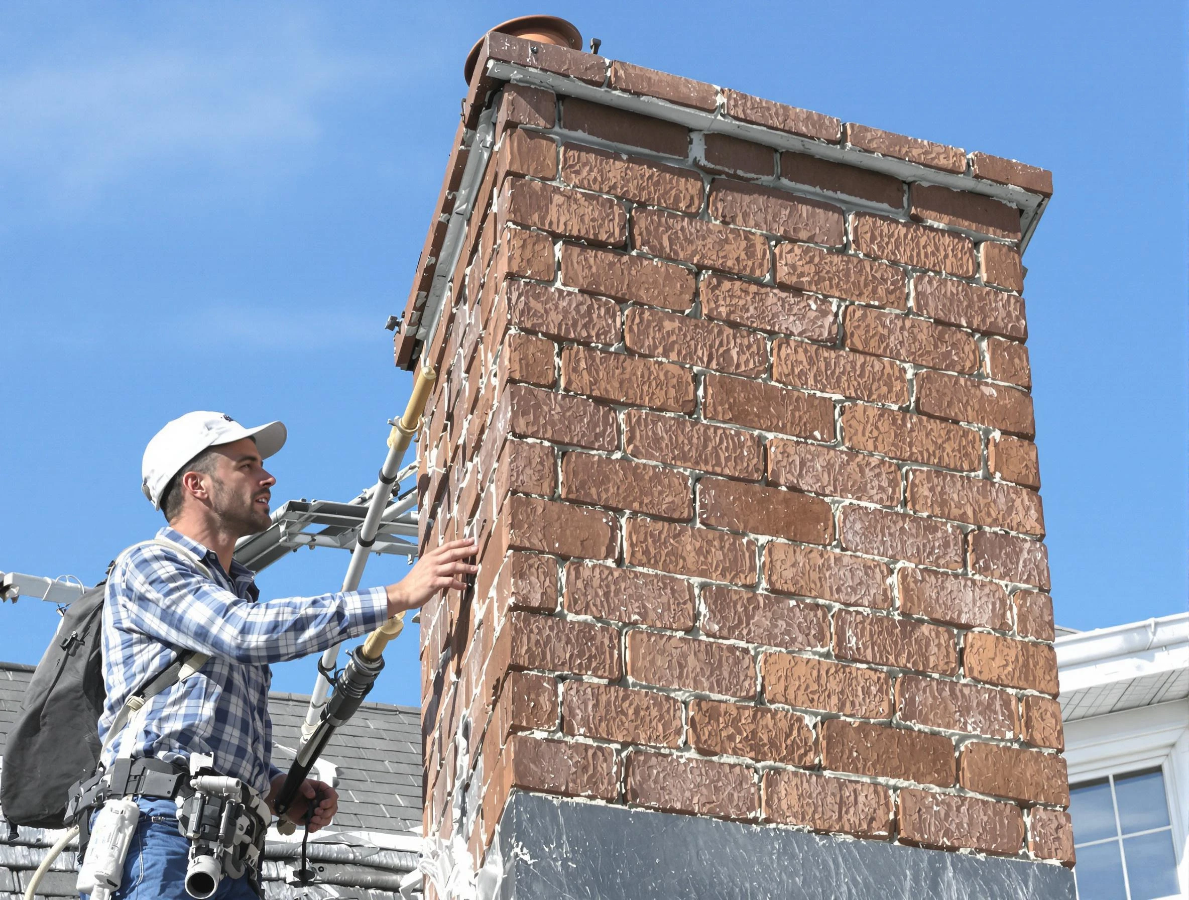 Brickwork for a chimney rebuild by Providence Chimney Sweep in Providence, RI