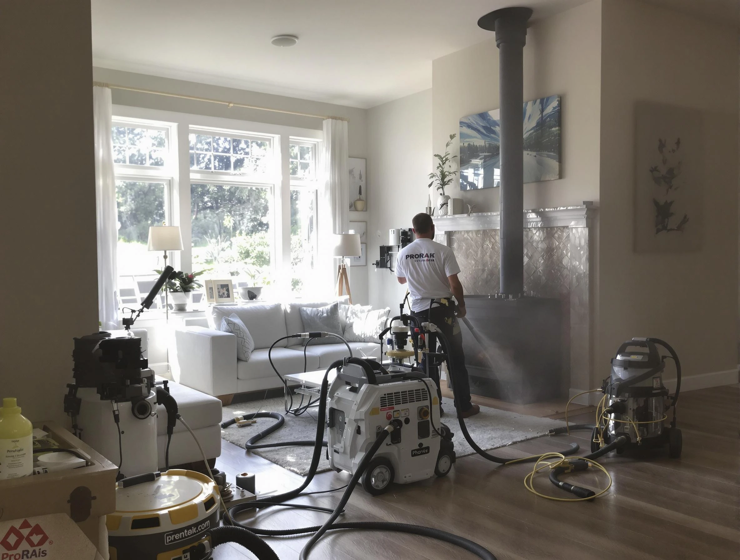 Soot removal service by Providence Chimney Sweep for a fireplace in Providence, RI
